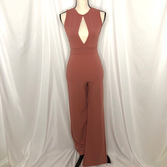 Pants - Pink Keyhole Jumpsuit